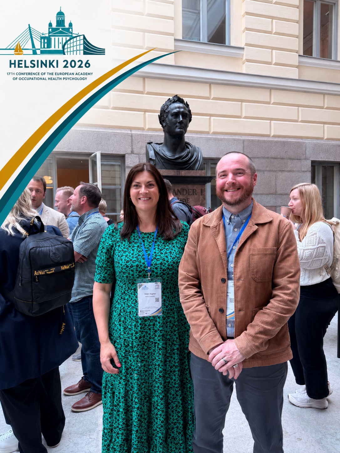Members of the symposium team following the presentation of our research at EAOHP 2026 in Helsinki